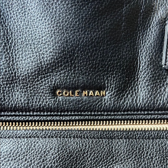 Cole Haan Black Leather Tote Bag - Picture 10 of 12